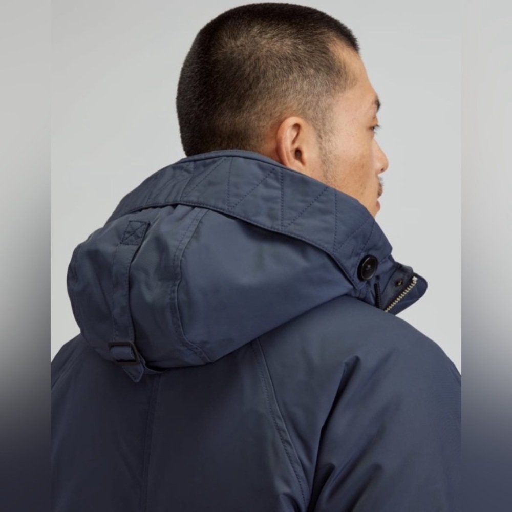 Everlane Men's reNew Parka Navy Hooded Puffer Coat almost new size S - Picture 4 of 6